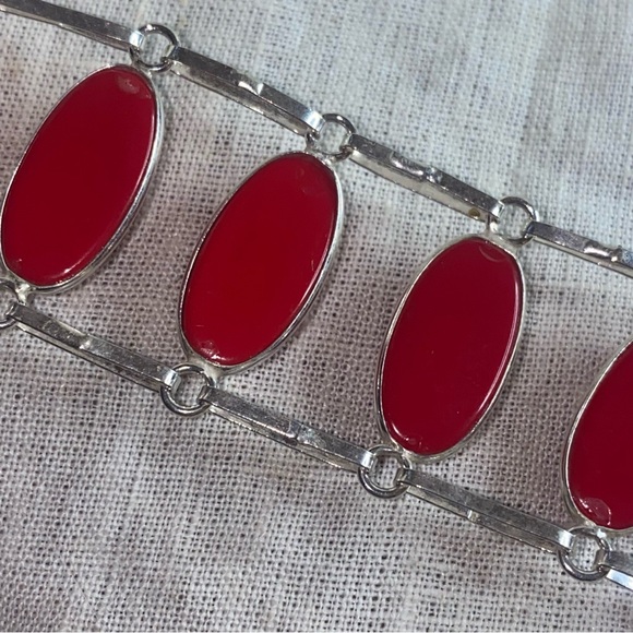 Italian Coral multi-gem handcrafted modern designed bracelet - Picture 5 of 8